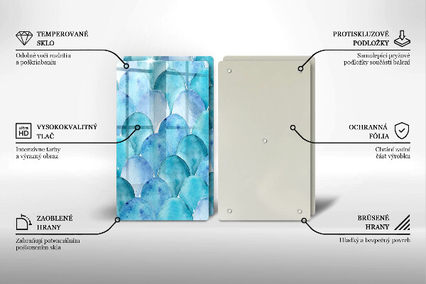 Protector pared cocina Escamas de acuarela