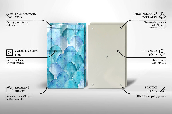 Protector pared cocina Escamas de acuarela