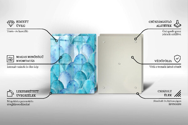 Protector pared cocina Escamas de acuarela