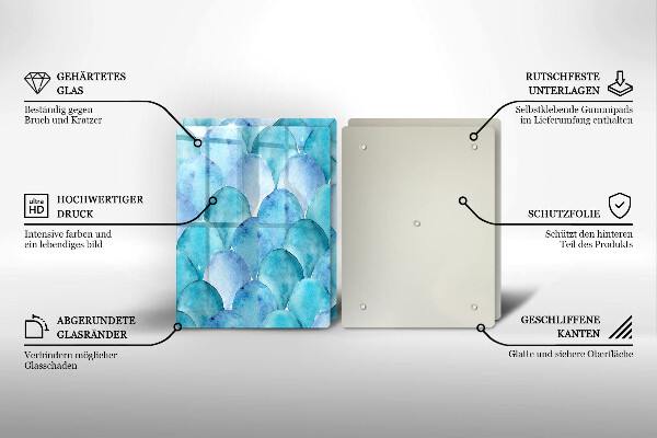 Protector pared cocina Escamas de acuarela