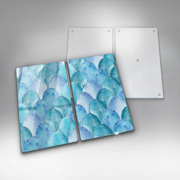 Protector pared cocina Escamas de acuarela