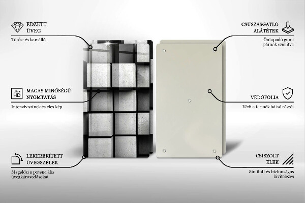 Protector pared cocina Fondo de geometría 3d