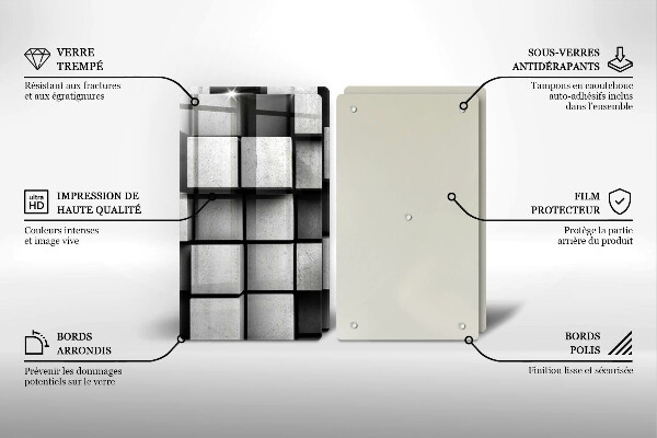 Protector pared cocina Fondo de geometría 3d