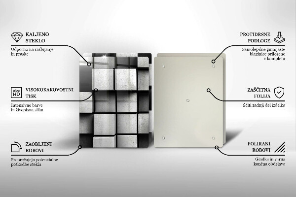 Protector pared cocina Fondo de geometría 3d