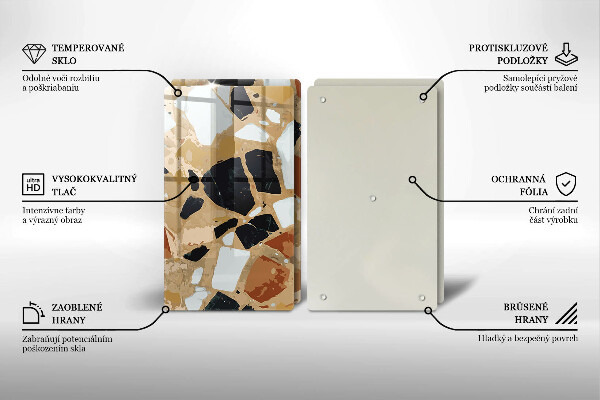 Protector pared cocina Plato de piedras decorativas