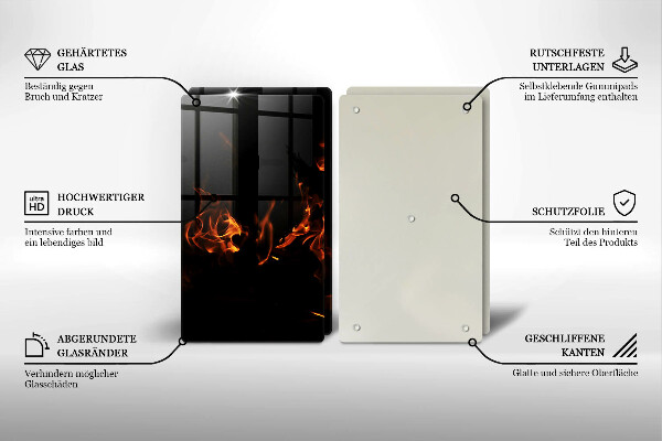 Protector pared cocina Enciende una llama viva