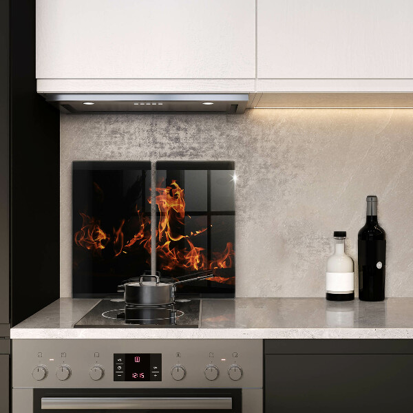 Protector pared cocina Enciende una llama viva