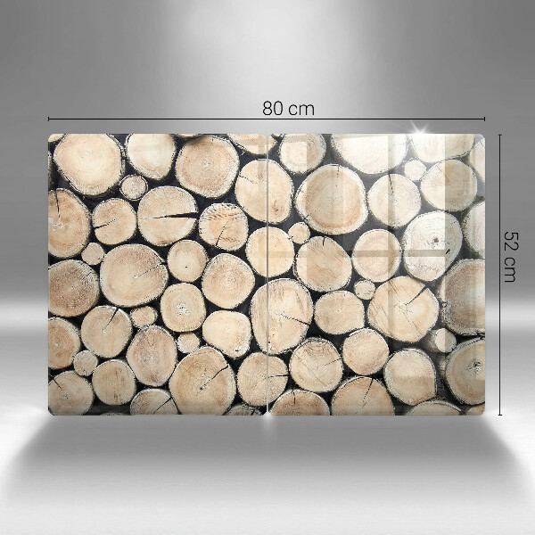 Protector pared cocina Troncos de madera