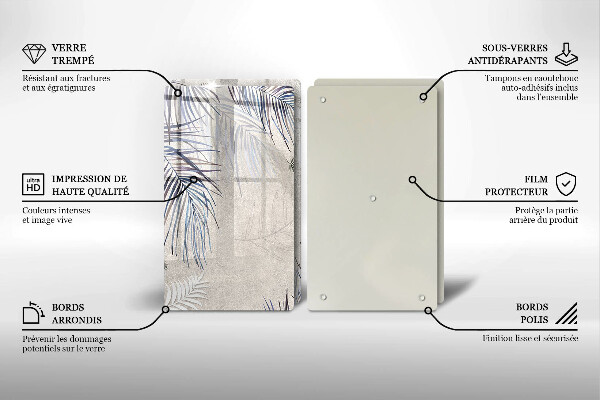 Protector pared cocina Hojas sutiles