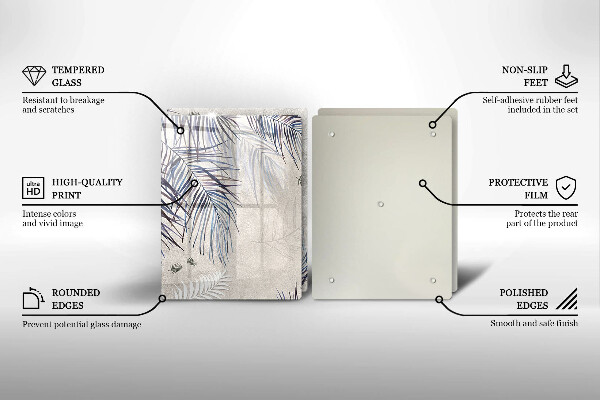 Protector pared cocina Hojas sutiles