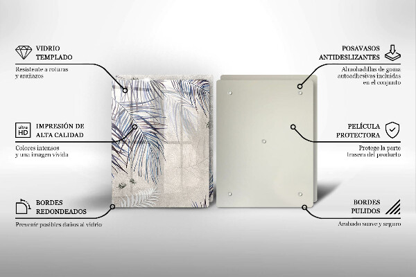 Protector pared cocina Hojas sutiles