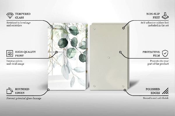 Protector pared cocina Plantas pintadas