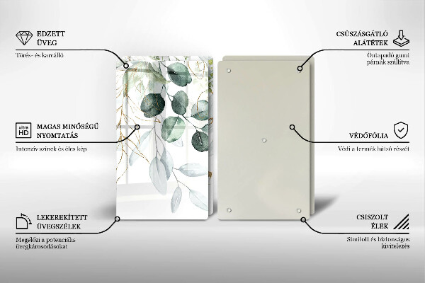 Protector pared cocina Plantas pintadas