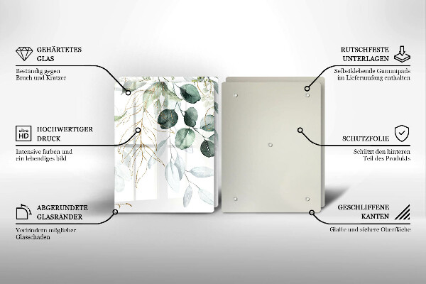 Protector pared cocina Plantas pintadas