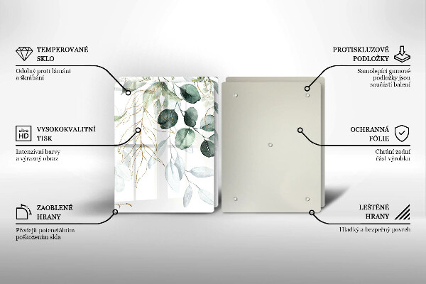 Protector pared cocina Plantas pintadas