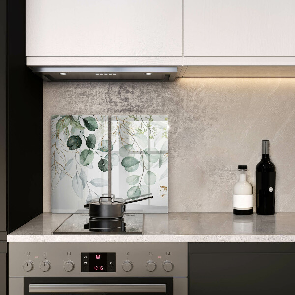 Protector pared cocina Plantas pintadas