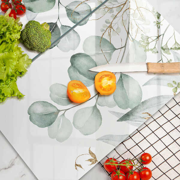 Protector pared cocina Plantas pintadas