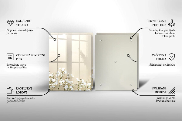 Protector pared cocina Flores boho de yeso