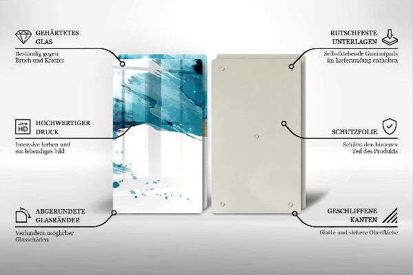 Protector pared cocina Manchas azules