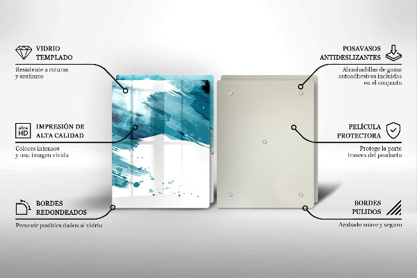 Protector pared cocina Manchas azules