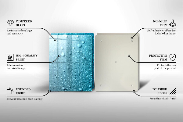 Protector pared cocina Gotas de agua