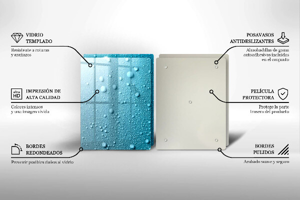 Protector pared cocina Gotas de agua