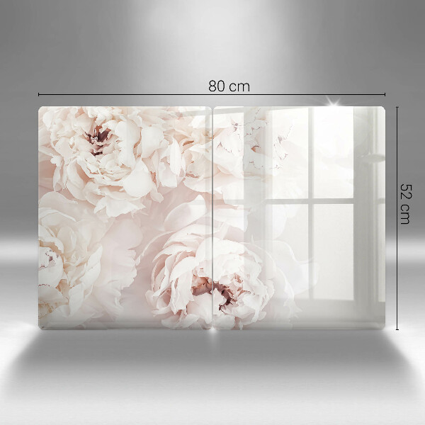 Protector pared cocina Peonías pastel