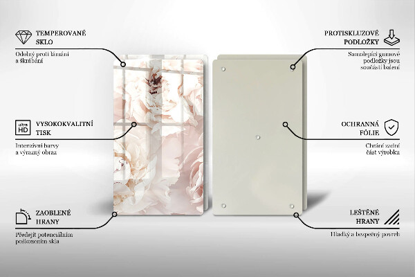 Protector pared cocina Peonías pastel