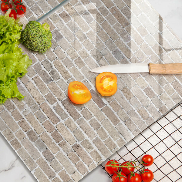 Protector pared cocina Pared de ladrillo brillante