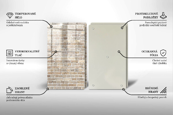 Protector pared cocina Pared de ladrillo brillante