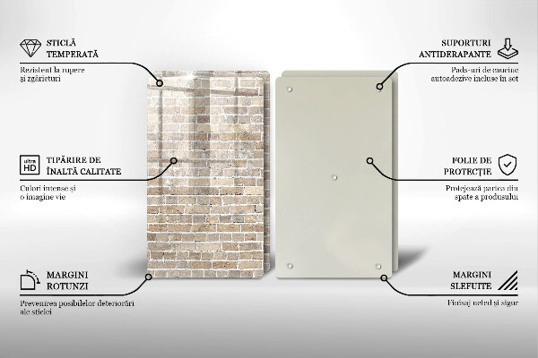 Protector pared cocina Pared de ladrillo brillante