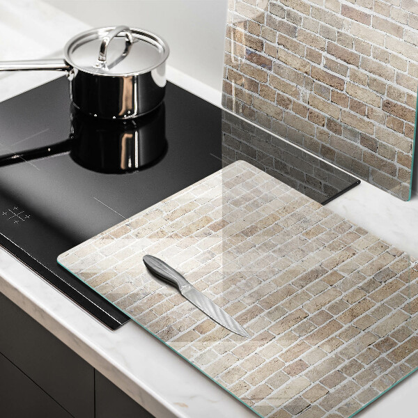 Protector pared cocina Pared de ladrillo brillante