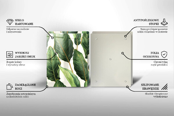 Protector pared cocina Hojas de banana