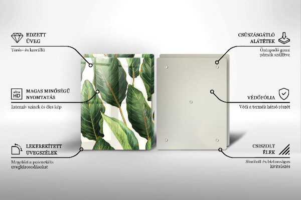 Protector pared cocina Hojas de banana