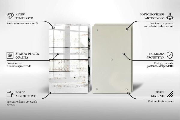 Protector pared cocina Tablas y hojas viejas