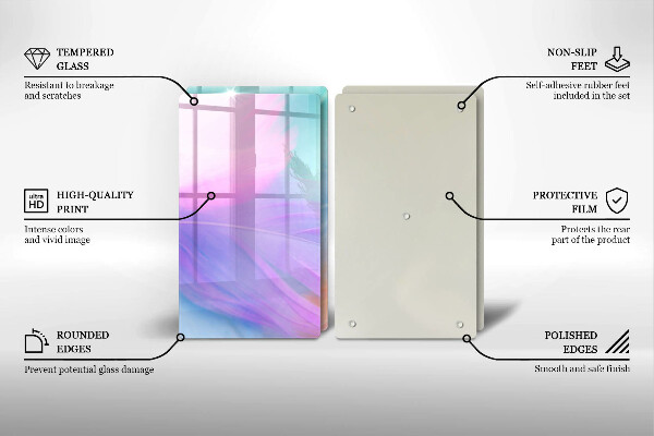 Protector pared cocina Plumas pasteles