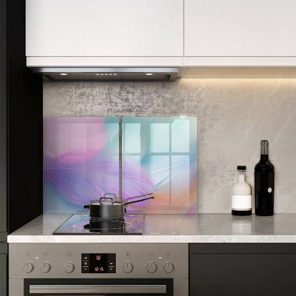 Protector pared cocina Plumas pasteles