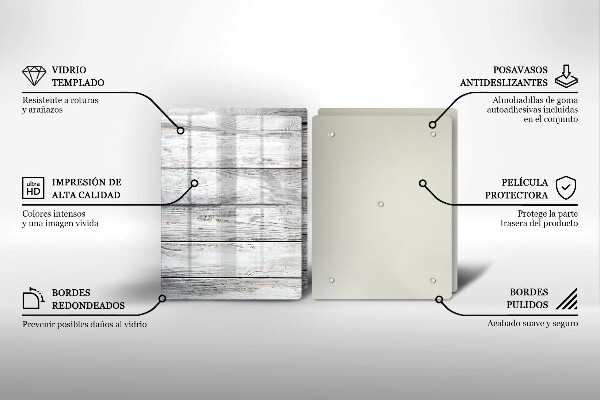Protector pared cocina Tableros de madera brillantes