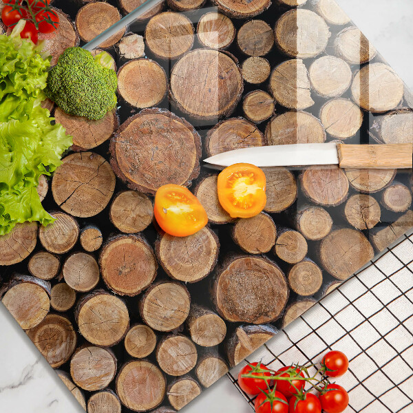 Protector pared cocina Troncos de árboles