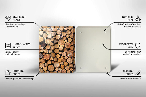 Protector pared cocina Troncos de árboles