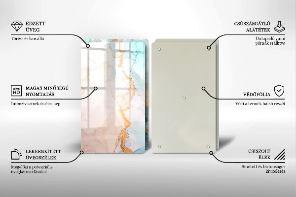 Protector pared cocina Abstracción de mármol