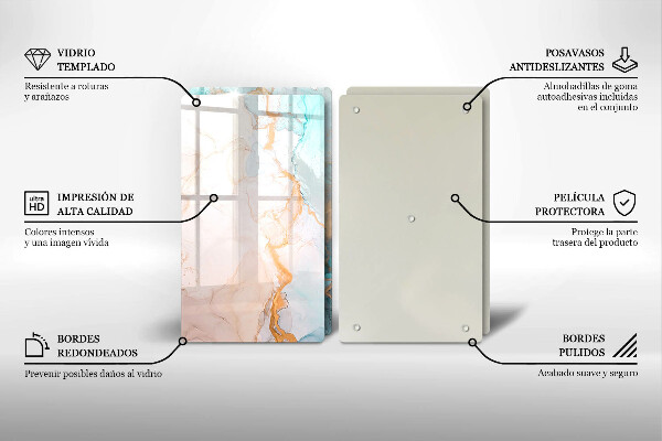 Protector pared cocina Abstracción de mármol