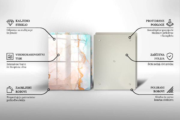 Protector pared cocina Abstracción de mármol