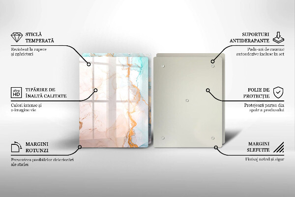 Protector pared cocina Abstracción de mármol