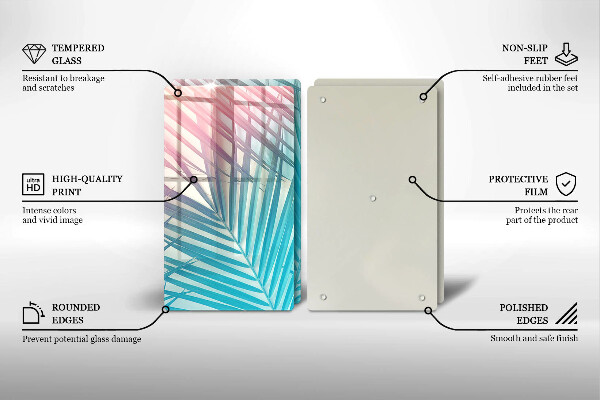 Protector pared cocina Hojas pastel