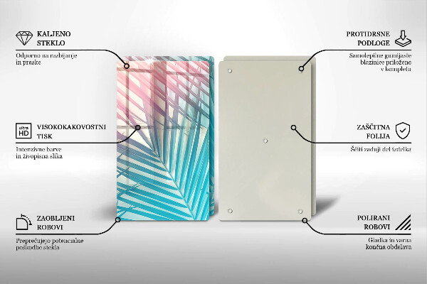 Protector pared cocina Hojas pastel