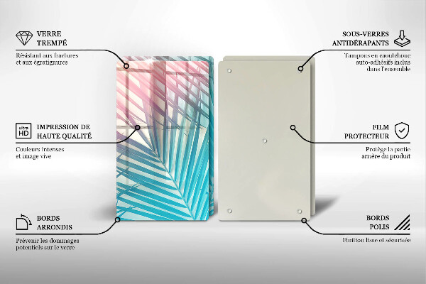 Protector pared cocina Hojas pastel