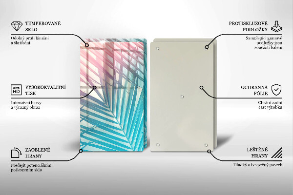 Protector pared cocina Hojas pastel