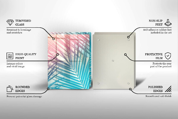 Protector pared cocina Hojas pastel