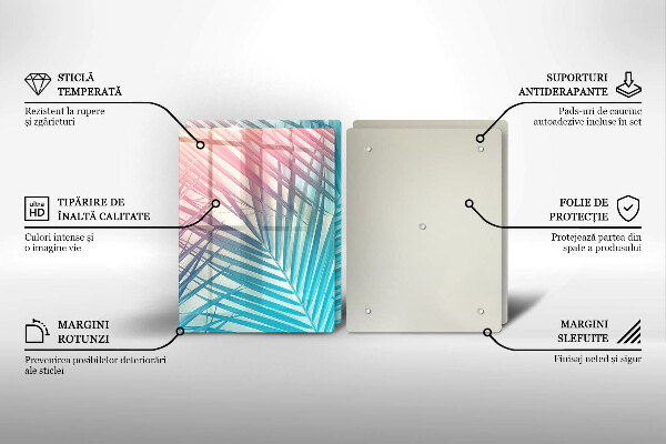 Protector pared cocina Hojas pastel